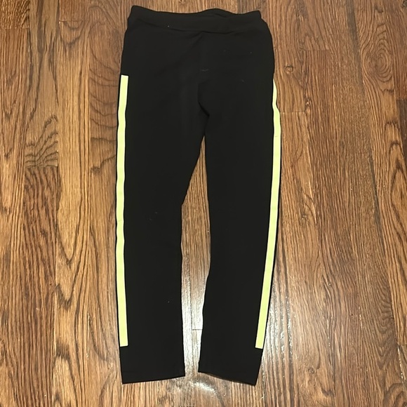 Place Girls Leggings With Neon Yellow Stripes Size M - Picture 1 of 3